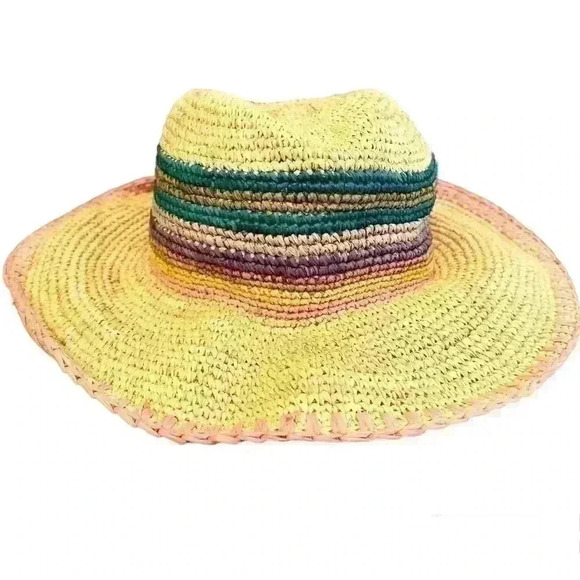 ? 6/$60 Wyeth Rainbow, Packable Hat, 100% Straw, 7”